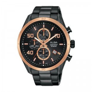 Alba AM3668X1 Black Rosegold Ring Steel Alba AM3668X1 Black Rosegold Ring Steel
